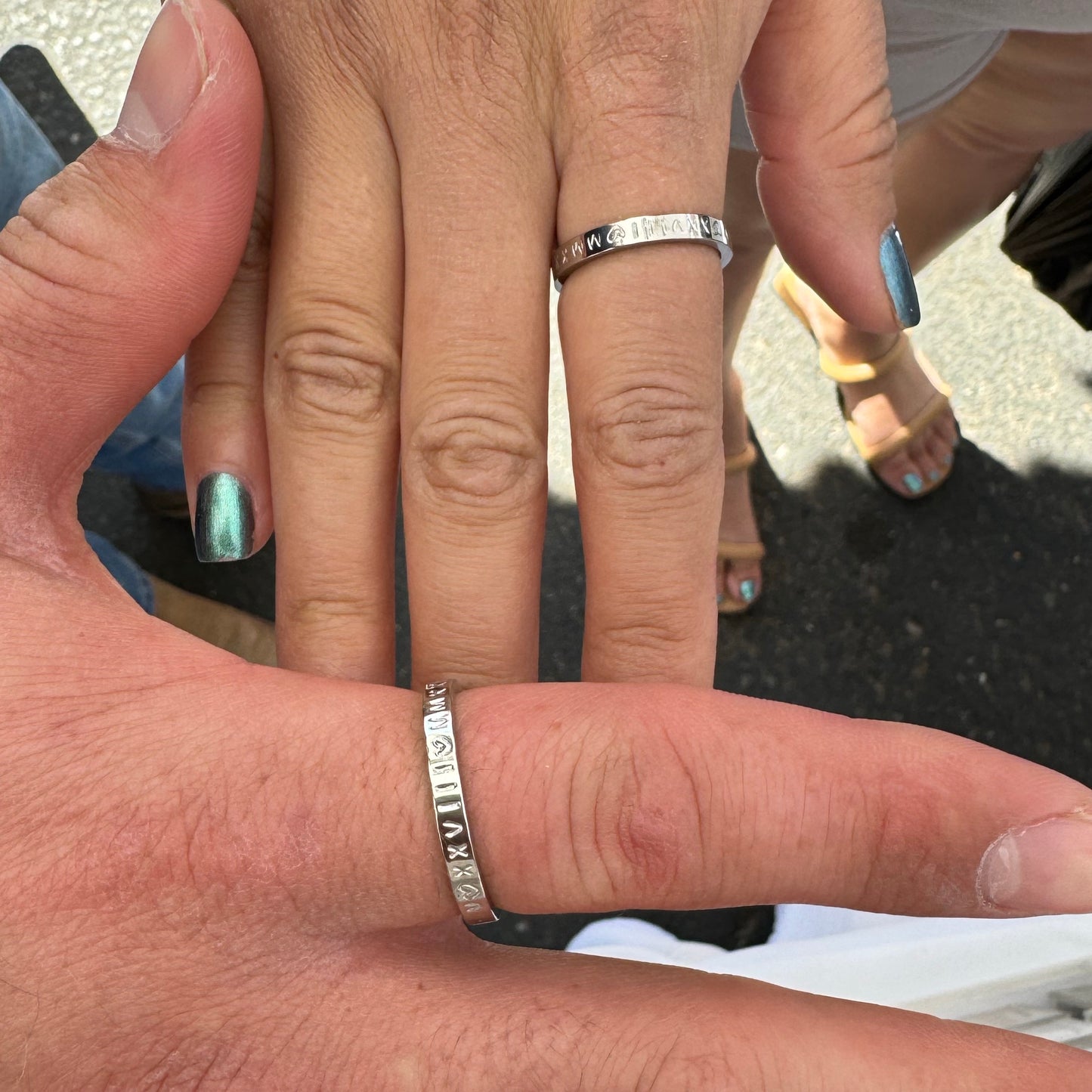 Hand Stamped Personalized rings