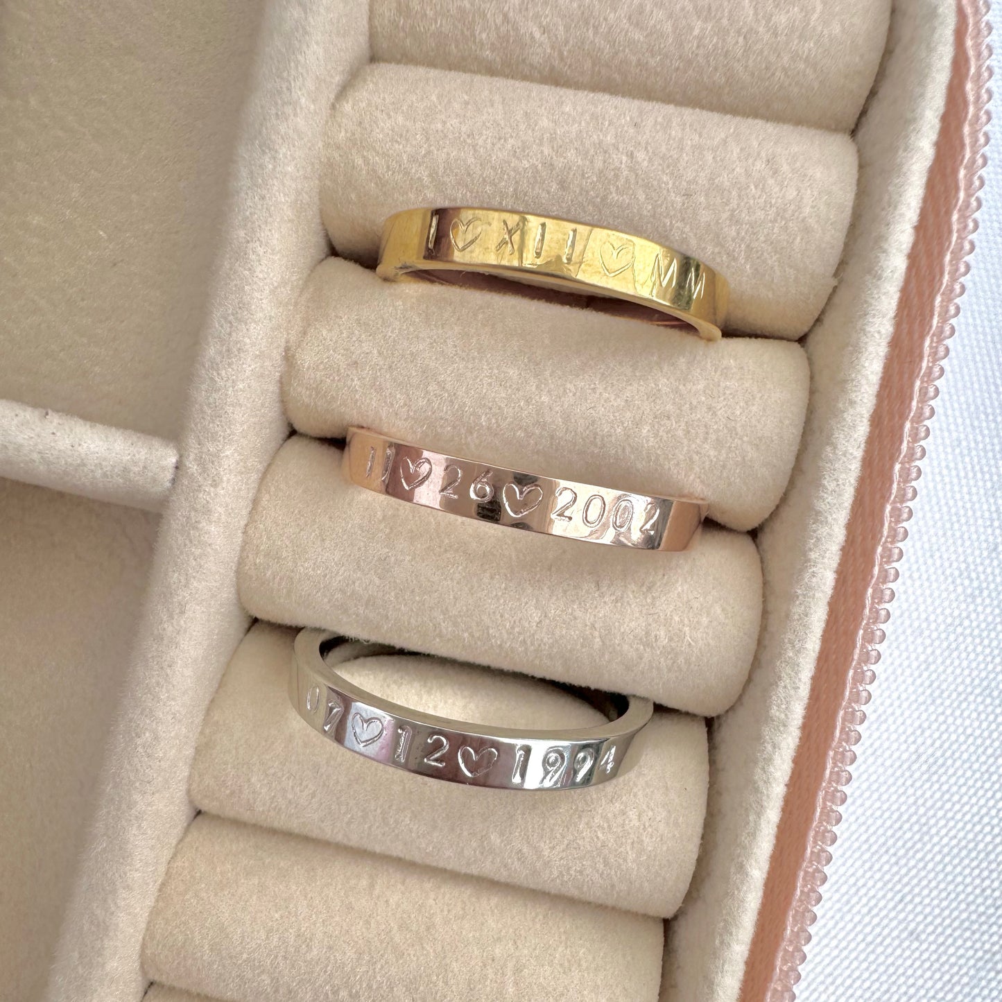 Hand Stamped Personalized rings