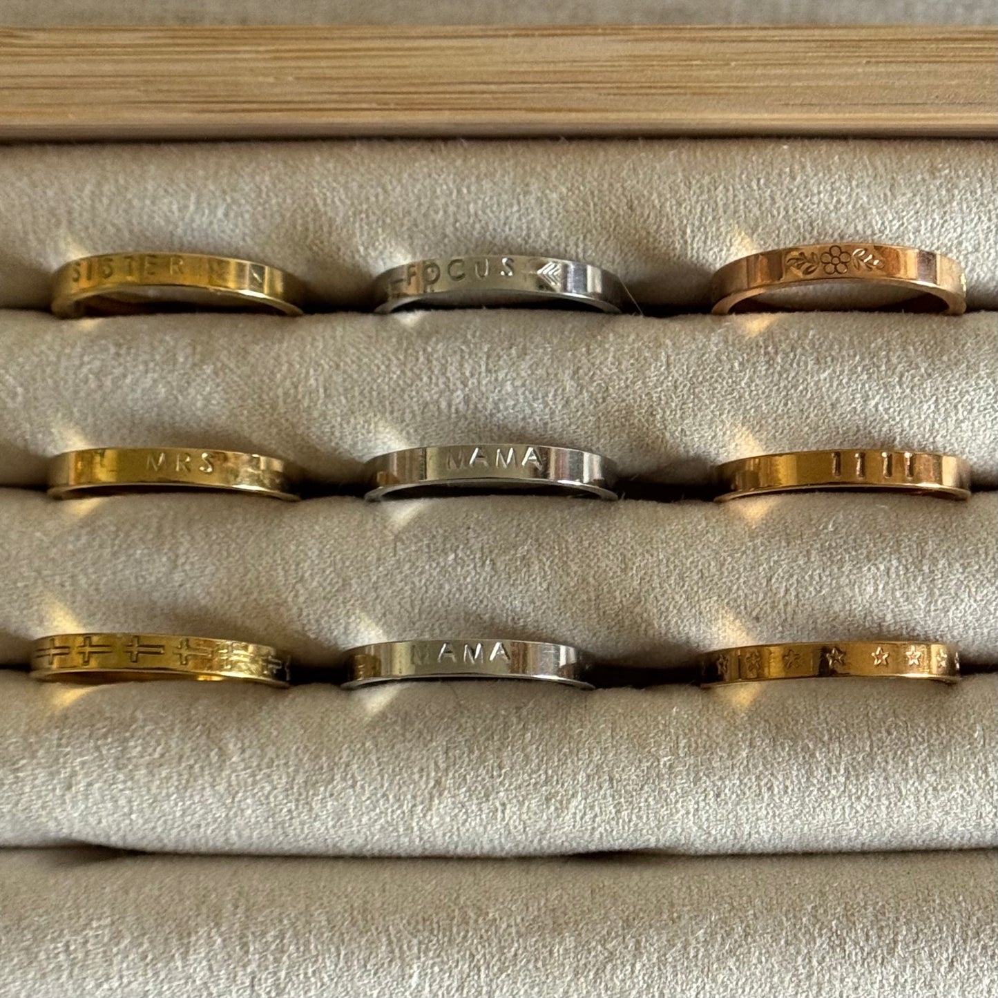 RINGS SIZE 8