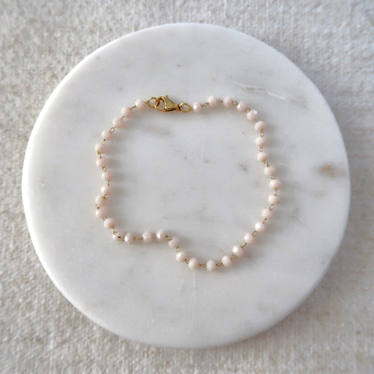 Micro Crystal Bracelet Baby Beige