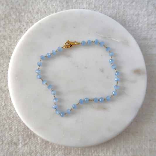 Micro Crystal Bracelet Powder Blue