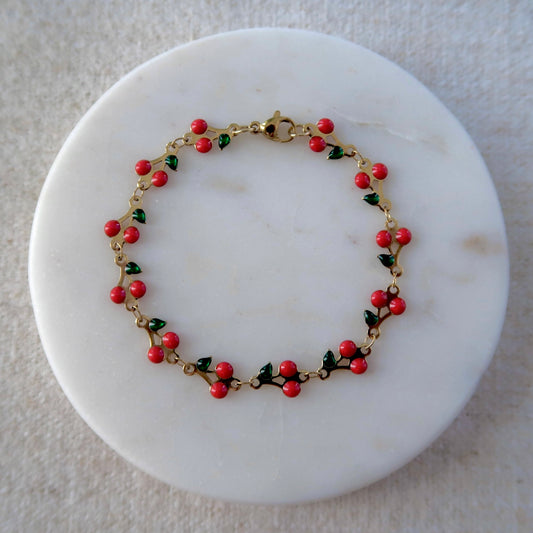 Cherry on Top Bracelet Red Cherry