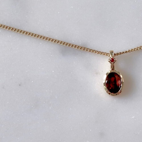 Birthstone Necklace Baby Curb Chain