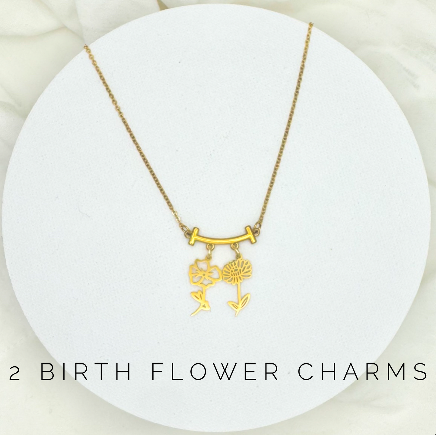 Birth Flower Bar Necklace