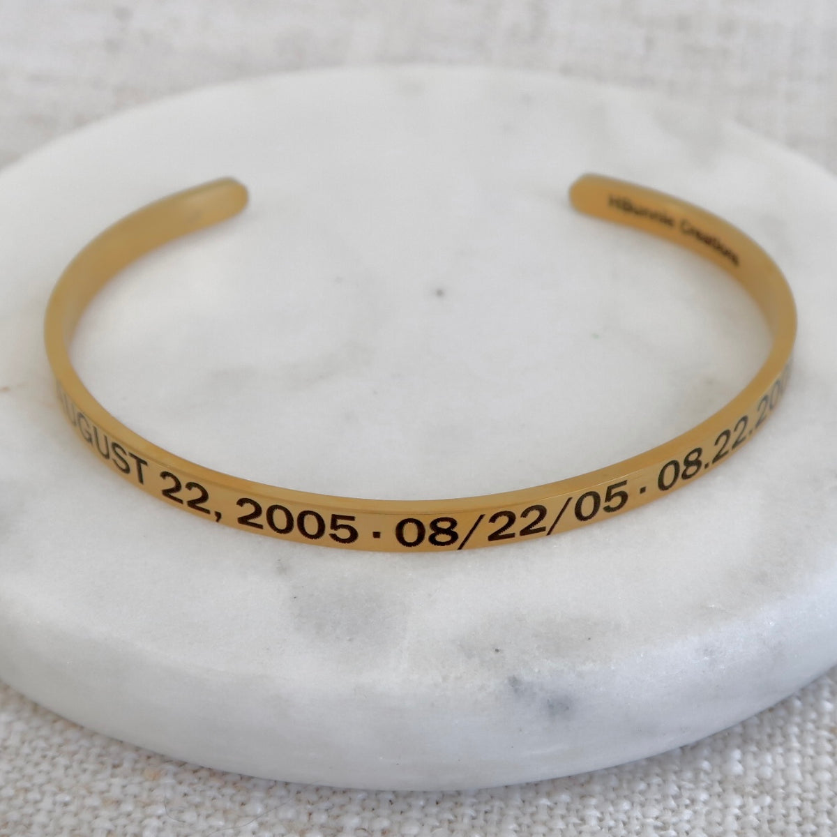 Engraved Date Bangle