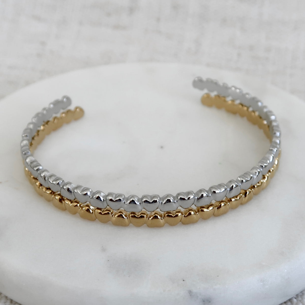 Stackable Hearts bangle