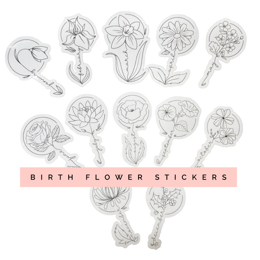 Birth Flower Stickers