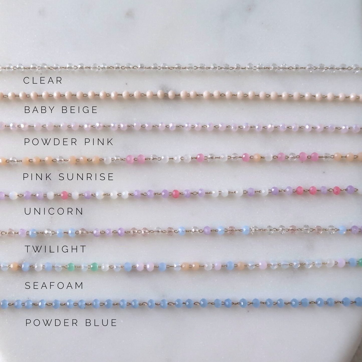 Birth Flower Charm Micro Crystal Necklace 4 charms