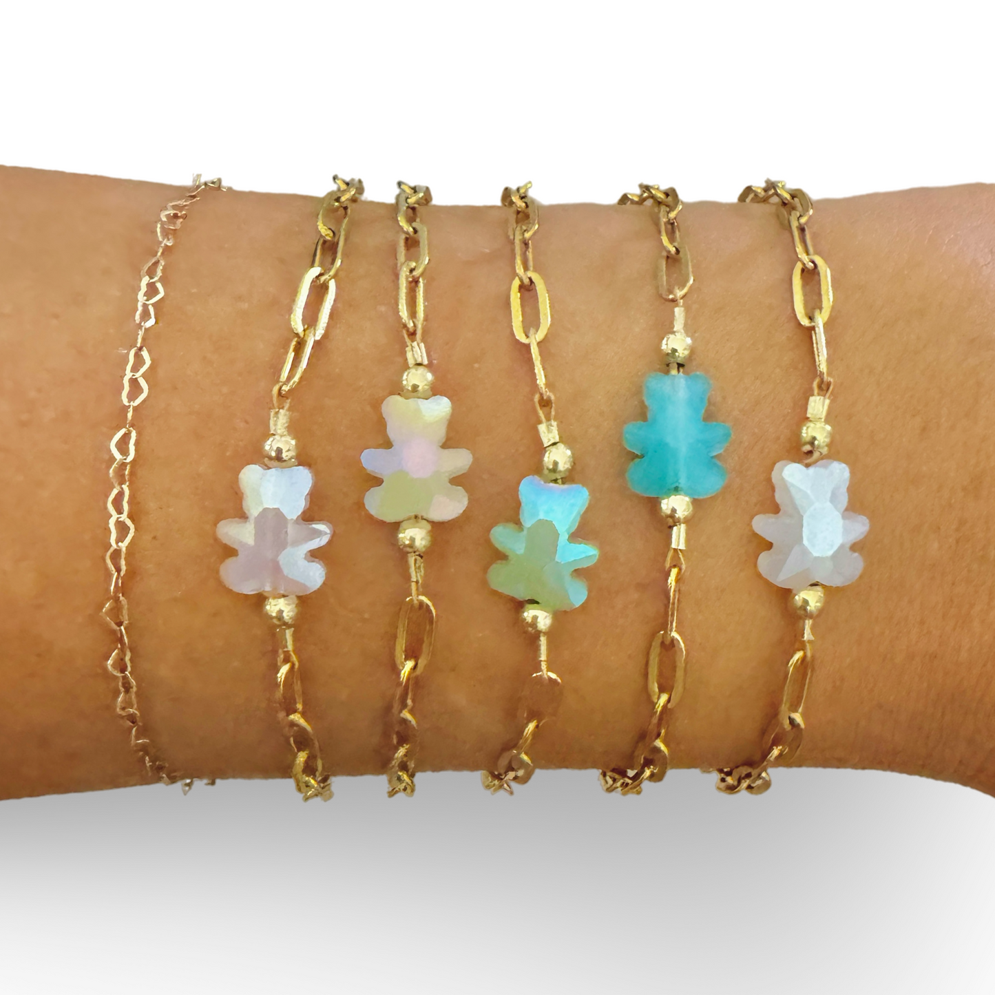 Bearly Awake crystal bear bracelet