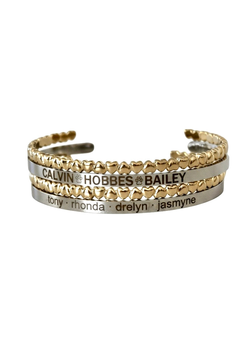 Stackable Hearts bangle