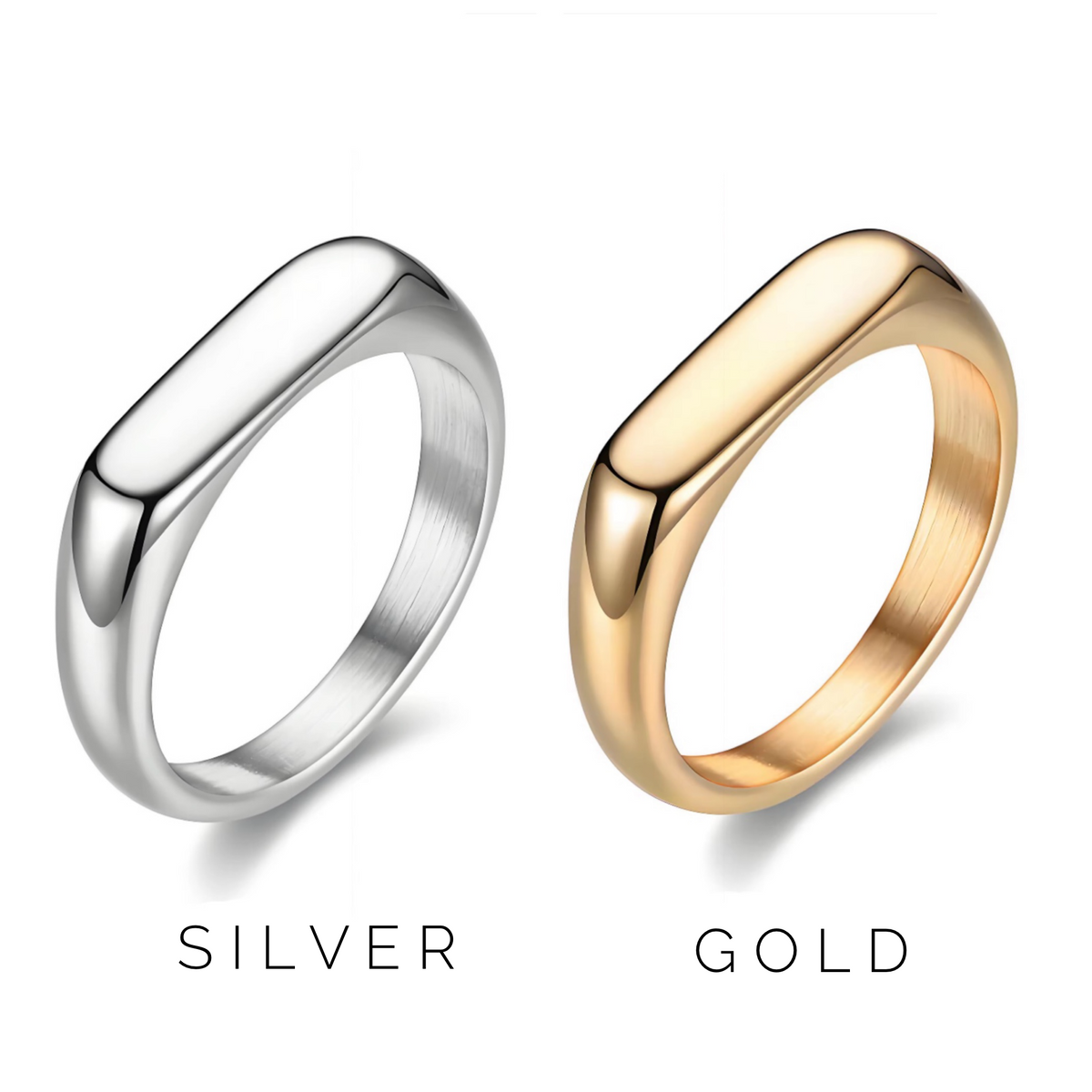 Engraved Name Signet Ring