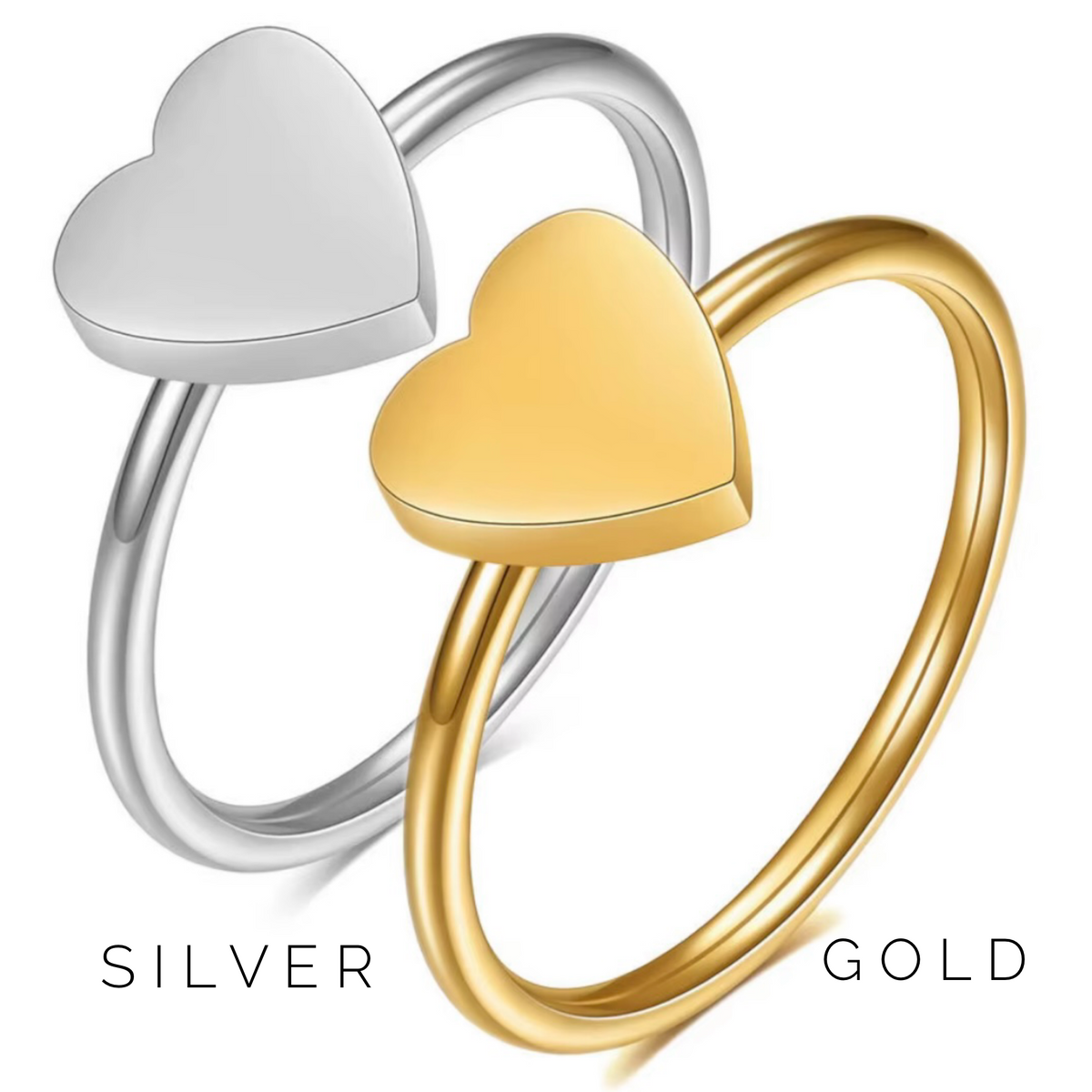Engraved Heart Date Ring