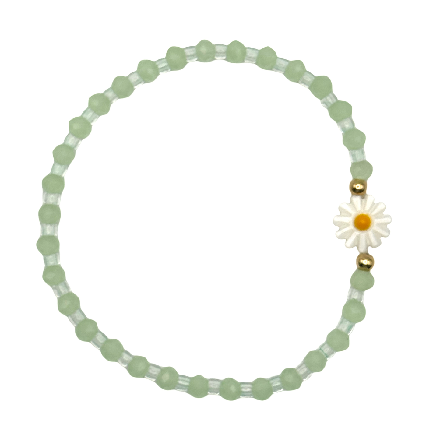 Beaded Crystal Daisy Bracelet
