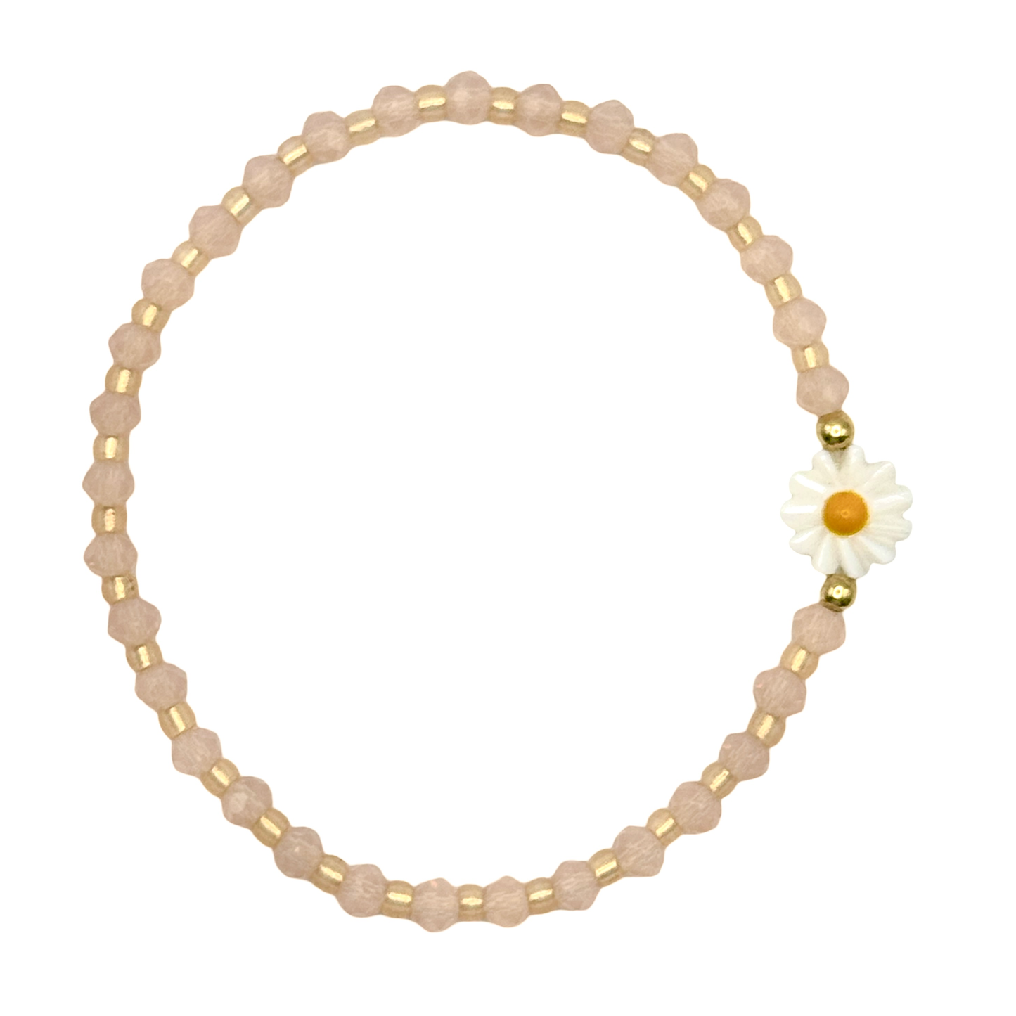 Beaded Crystal Daisy Bracelet