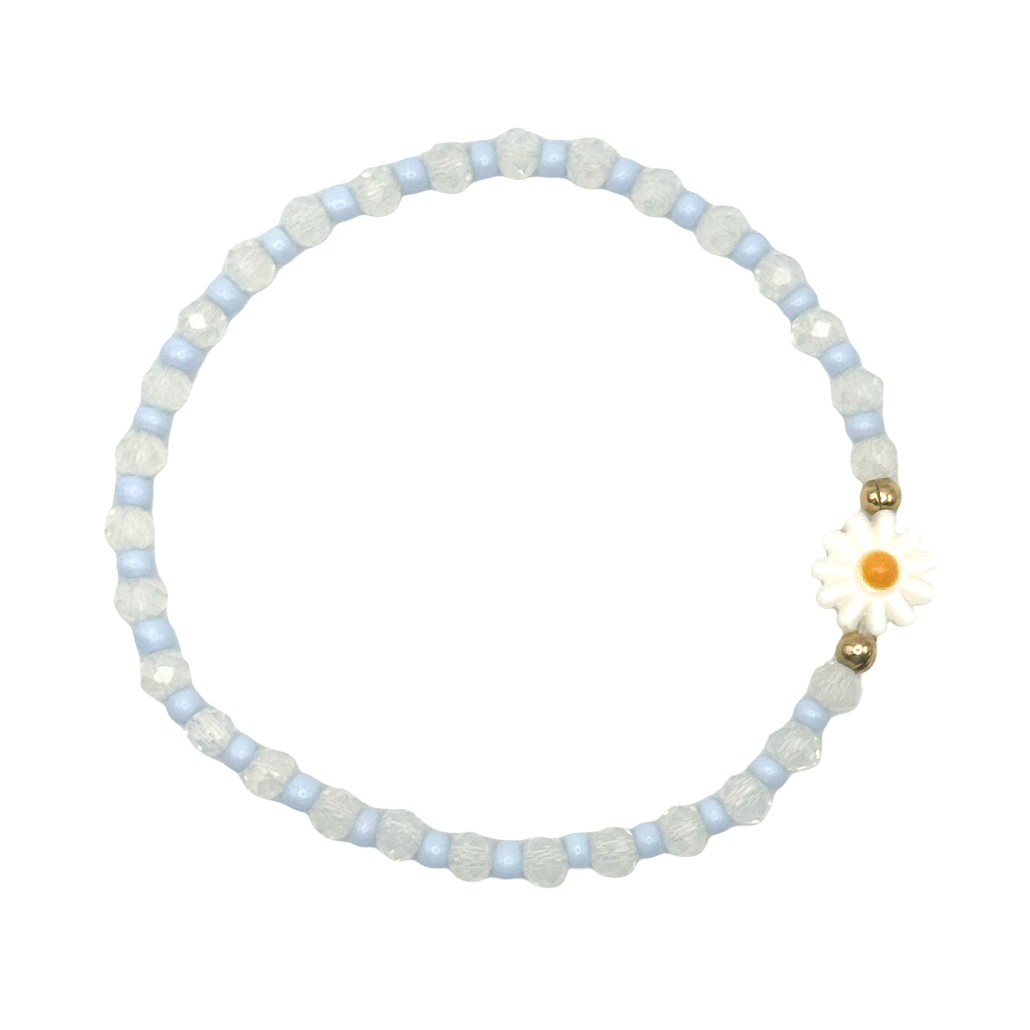 Beaded Crystal Daisy Bracelet