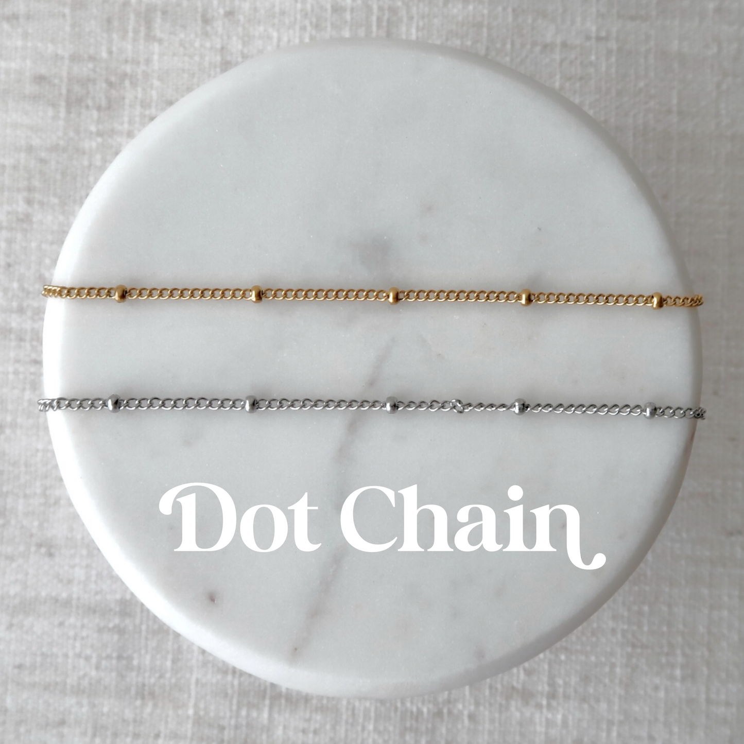 Birth Flower Dot Chain Necklace 3 Flowers