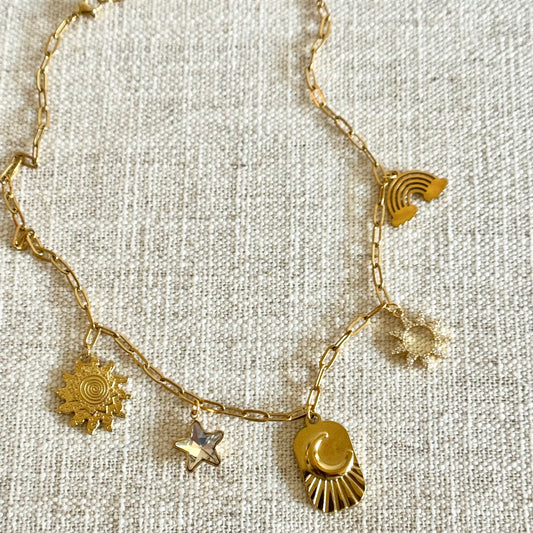 Sunburst Charm Necklace